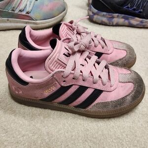 Adidas Kids Pink and Black Sneakers